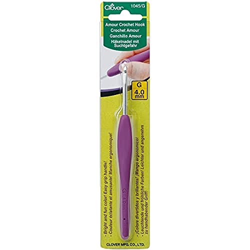 Clover 1045/G Purple Amour Crochet Hook profile