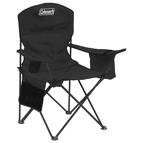 Coleman Portable Camping Chair with 4-Can Cooler black