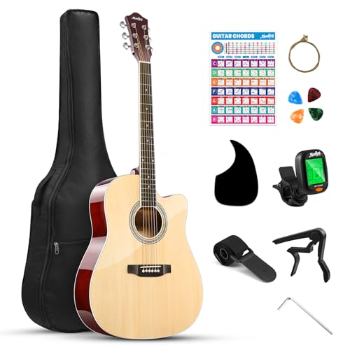 Moukey 41-inch acoustic guitar front view