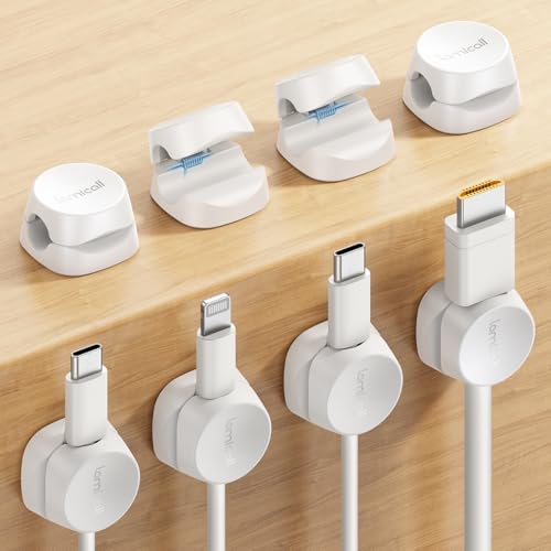 Lamicall 8 Pack Cord Organizer in Snow White