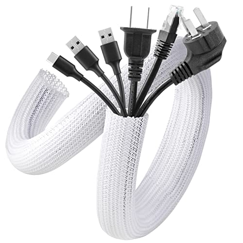 AGPTEK cable management sleeve white