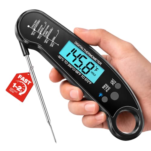 ONFIKY Digital Meat Thermometer black instant read