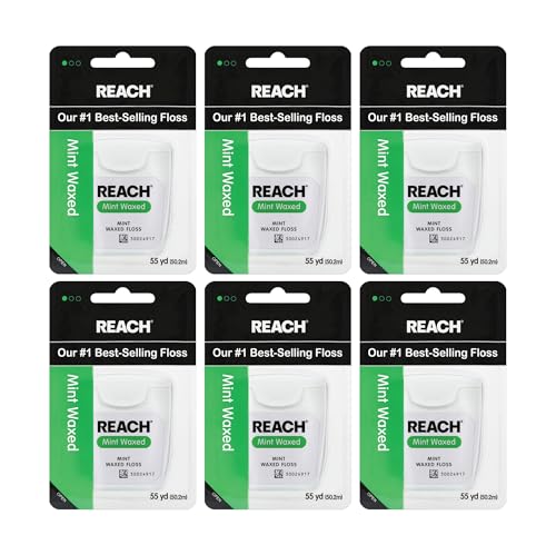 Reach Waxed Mint Dental Floss 6 pack packaging