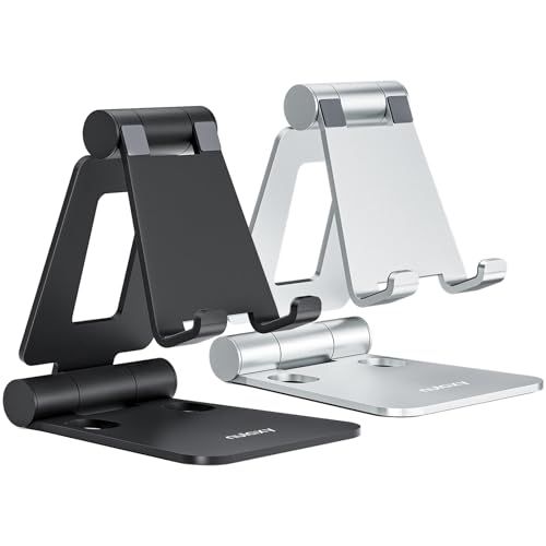 Nulaxy 2 Pack Aluminum Dual Folding Cell Phone Stand set