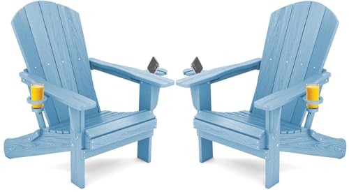 SERWALL Outdoor Adirondack Chair Set of 2 front view