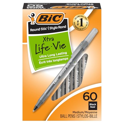 BIC Round Stic Xtra Life 60-count pack