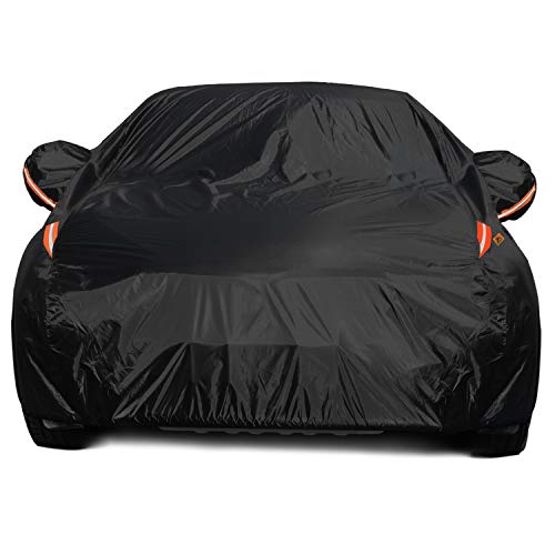 COLOR RAIN TIME sedan car cover profile view
