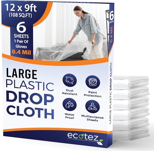 Ecotez 6 Pack plastic drop cloths