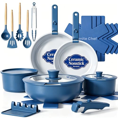 Umite Chef 21 pcs navy cookware set