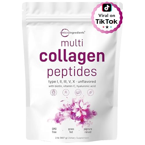 Micro Ingredients Multi Collagen Peptides Powder 2lb tub