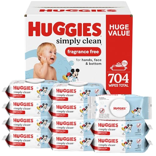Huggies Simply Clean Baby Wipes 11 pack bundle