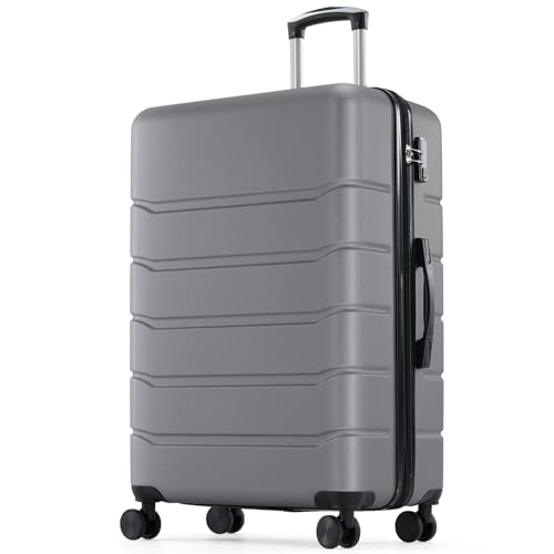 Sweetcrispy 28 Inch Checked Luggage Dark Grey