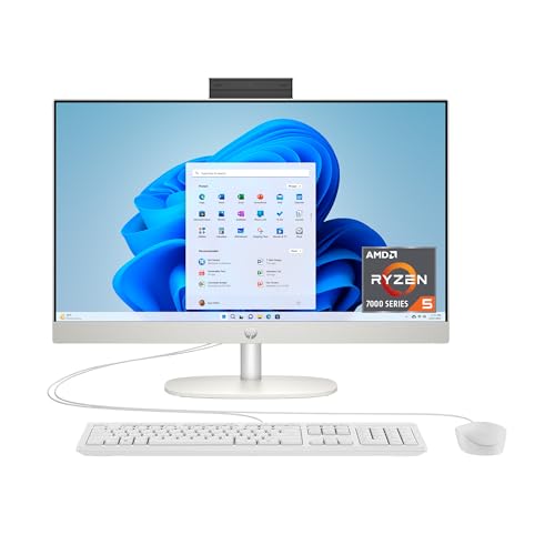 HP 24-cr0002 white desktop front view