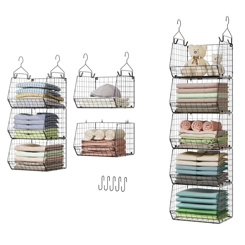 X-cosrack 5 Tier Closet Hanging Organizer full unit