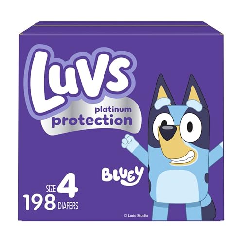 Luvs Size 4 Platinum Protection Bluey Diapers