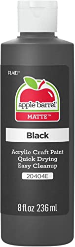 Apple Barrel 8 oz black acrylic paint bottle