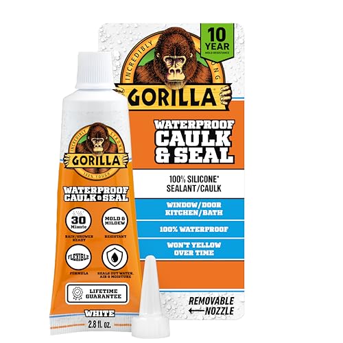 Gorilla 100% Silicone Caulk white tube