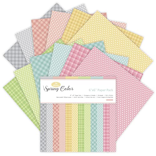 Lily Craft 6x6 pink spring scrapbook paper pack
