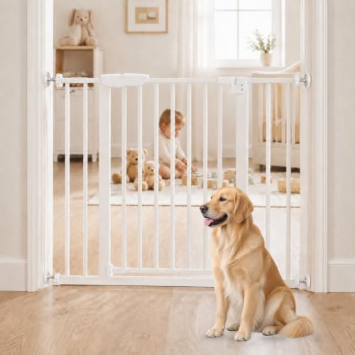 DUMOS 30-40.5 inch baby gate white