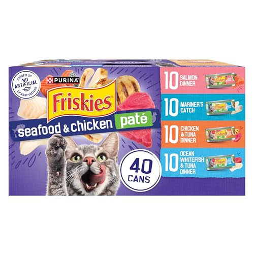 Friskies Pate Wet Cat Food Variety, Seafood & Chicken