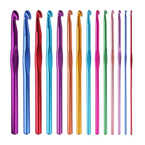 HSYMQ 14-piece aluminum crochet hook set