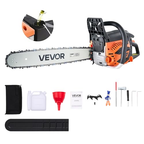 VEVOR 62CC gas chainsaw profile view