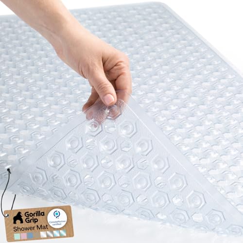 GORILLA GRIP clear bath mat top view