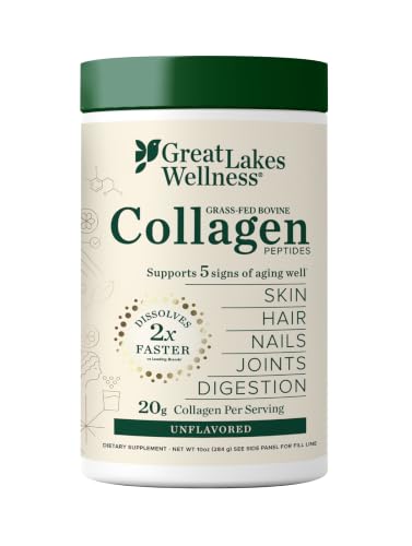 Great Lakes Wellness Collagen Peptides Powder tub front view