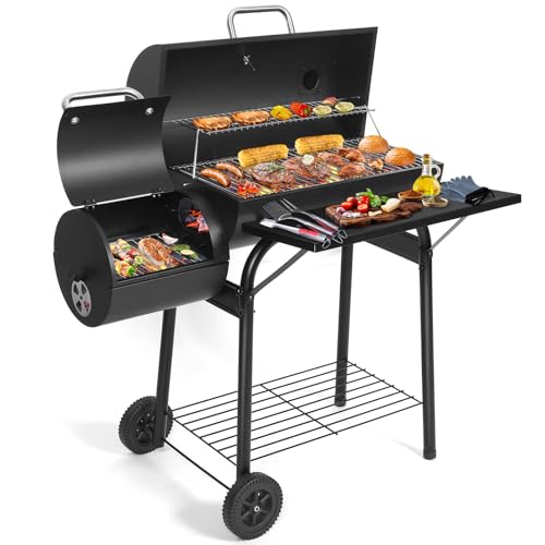 SUNLIFER Charcoal Grill Offset Smoker main view