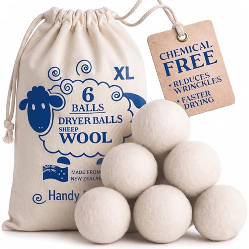 Handy Laundry Wool Dryer Balls 6-Pack set