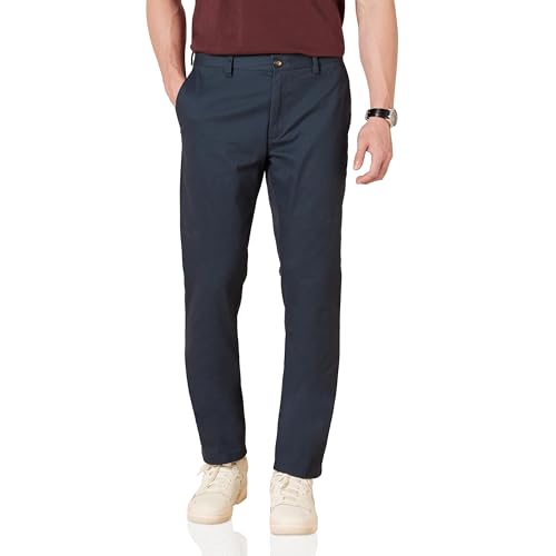 Essentials slim-fit navy chino pant