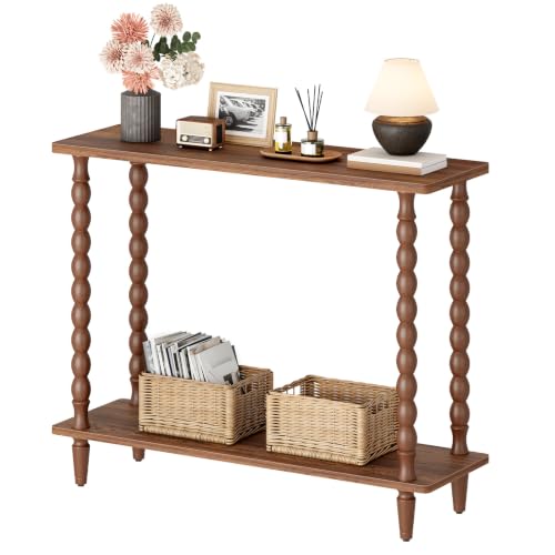 HOOBRO 39.4'' Mid-Century Console Table in walnut