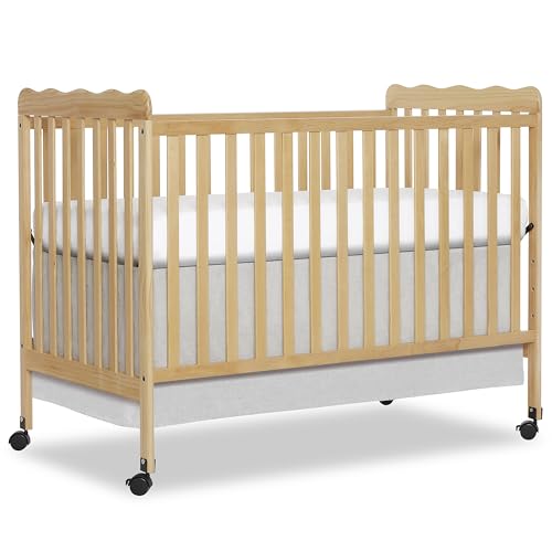 Dream On Me Carson Natural crib front view