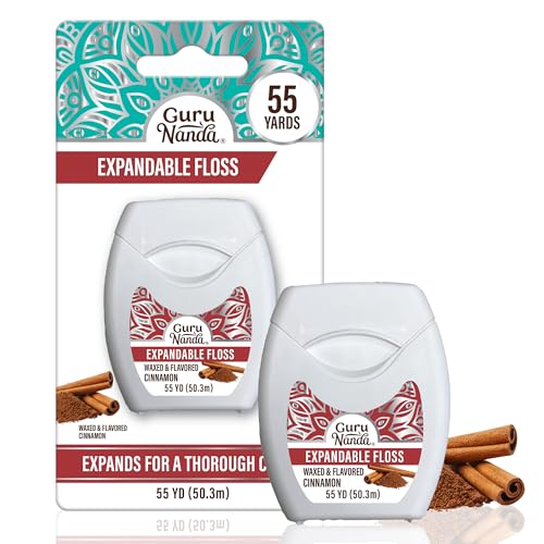 GuruNanda Expandable Waxed Dental Floss packaging