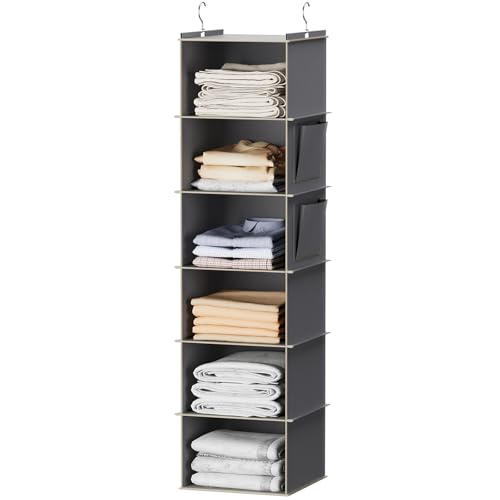 YOUDENOVA 6-shelf hanging closet organizer front view