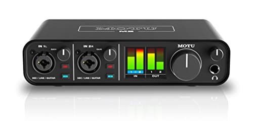 MOTU M2 front panel view