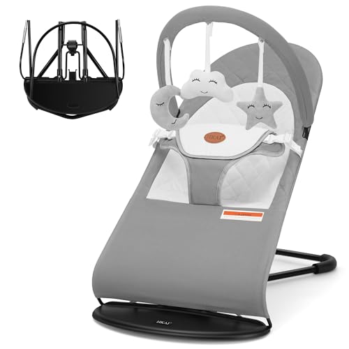 HKAI Baby Bouncer Light Grey front view