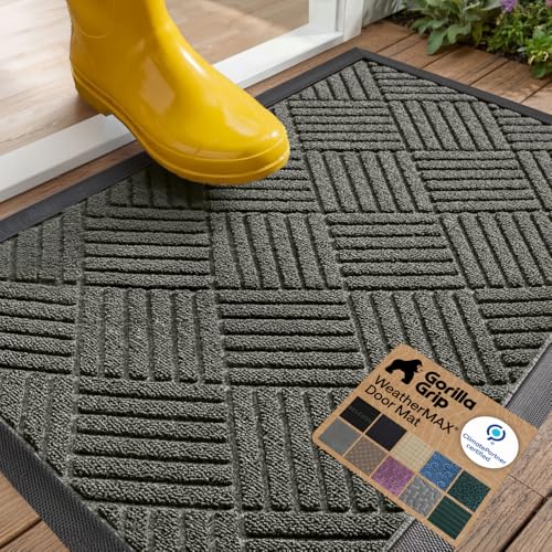 GORILLA GRIP WeatherMAX Gray Diamond mat top view