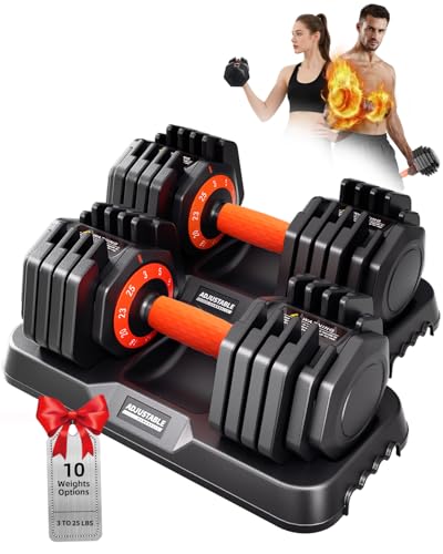 WLR 25lb 10-in-1 adjustable dumbbell pair