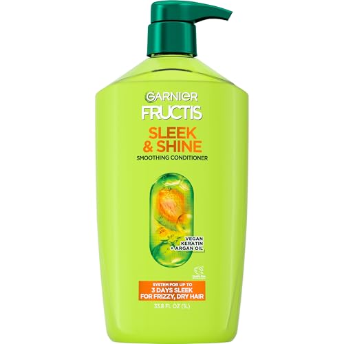 Garnier Fructis Sleek & Shine Conditioner front bottle view