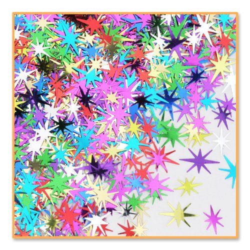 Beistle Starbursts Confetti 0.5 Ounces Multicolor