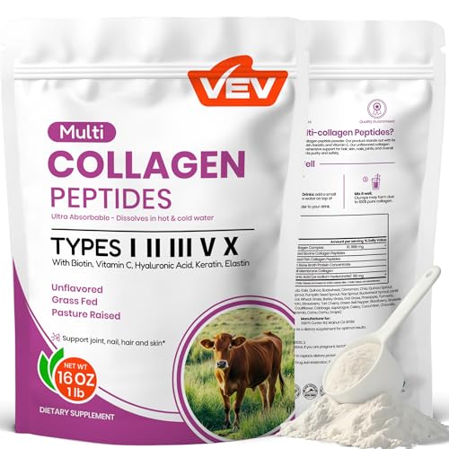 VEV Multi Collagen Peptides Powder front label