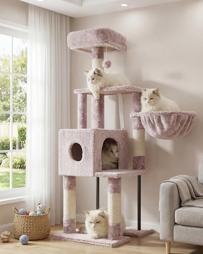 Heybly 49.2 inch mushroom cat tree full view