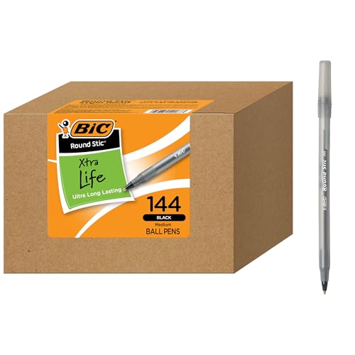 BIC Round Stic Xtra Life 144-Count box