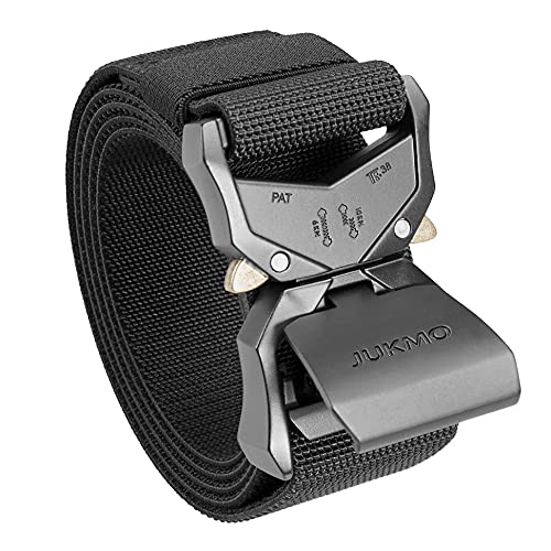 JUKMO Tactical Belt black nylon strap