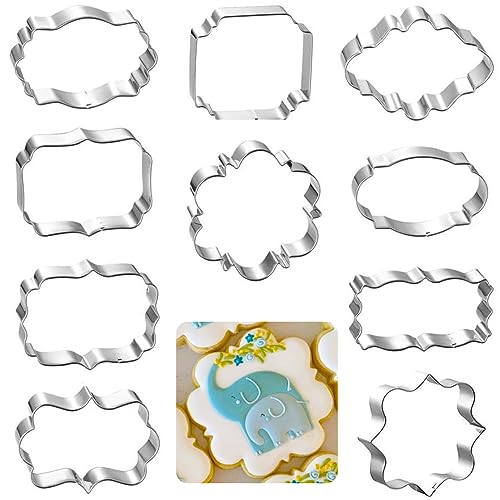 Kanehosi 10pcs stainless steel frame cookie cutter set