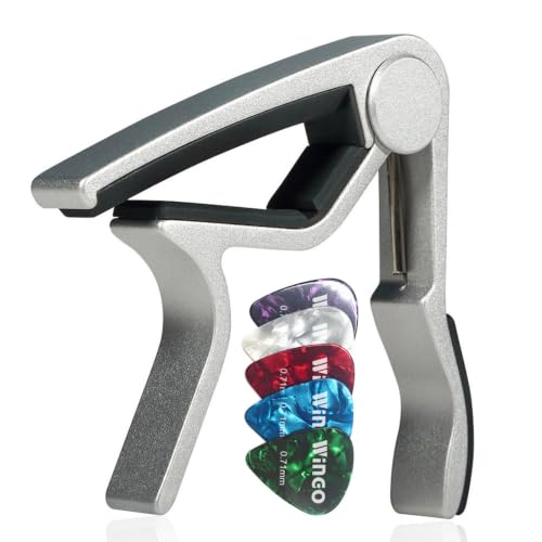 WINGO guitar capo silver view