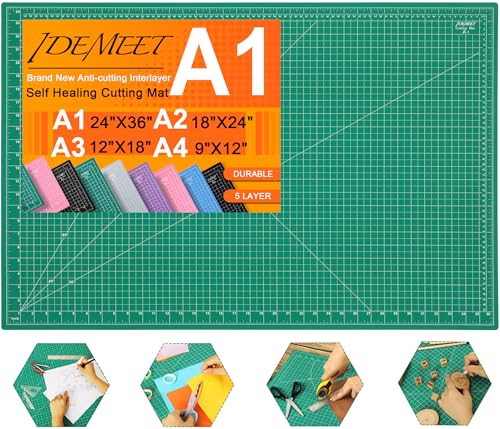 Idemeet 24 by 36 inch self healing mat top view