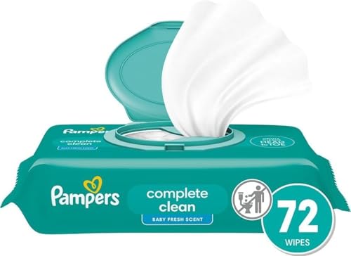 Pampers Complete Clean Baby Wipes 72 count front view