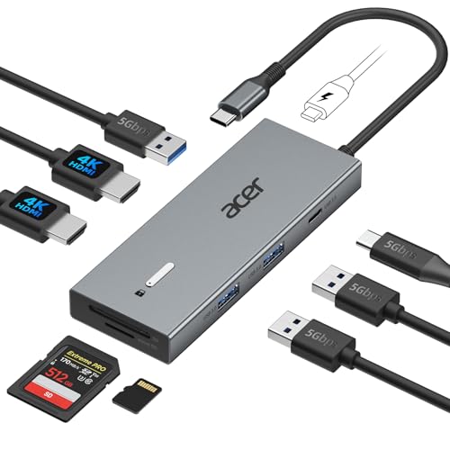 Acer 9-in-1 USB-C docking station front view